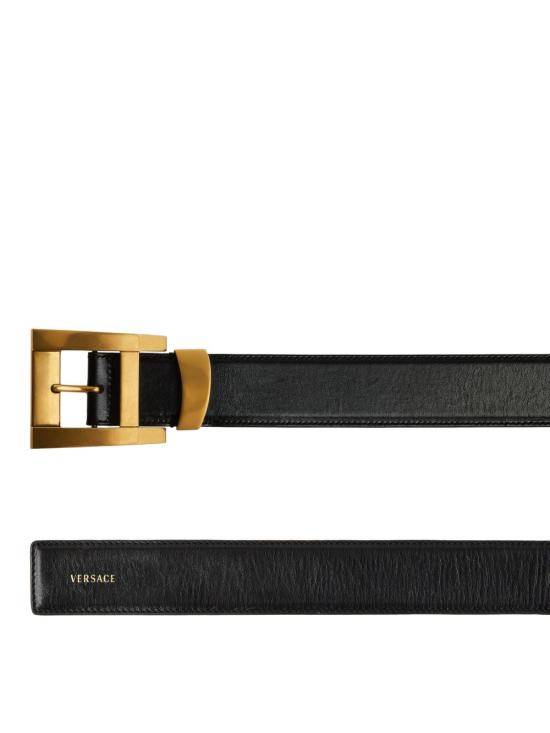 26SS 베르사체 가죽 벨트 1024197 1A178481B55J NERO ORO 82 - VERSACE
