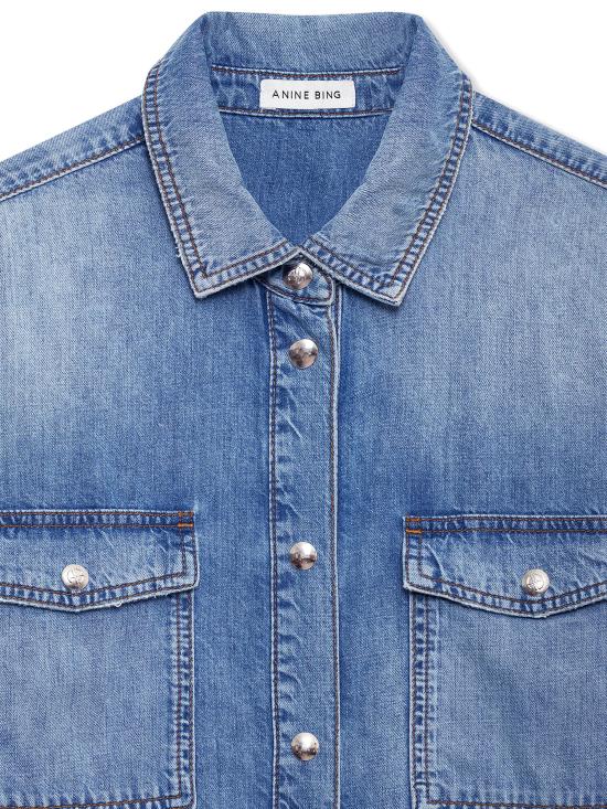 26SS 애니빙 셔츠 A0711690WHD71 WASHED BLUE - ANINE BING