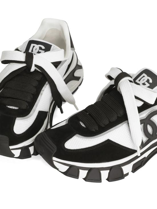 26SS 돌체앤가바나 DG 컨트리 로드 나일론 앤 레더 스니커즈 CS2403 A02088B926 White - DOLCE & GABBANA