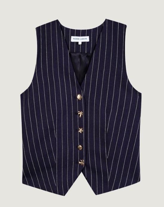 26SS 메종 라비쉬 베스트 ZWDUBAILSHELL STRIPES BLUE WHITE