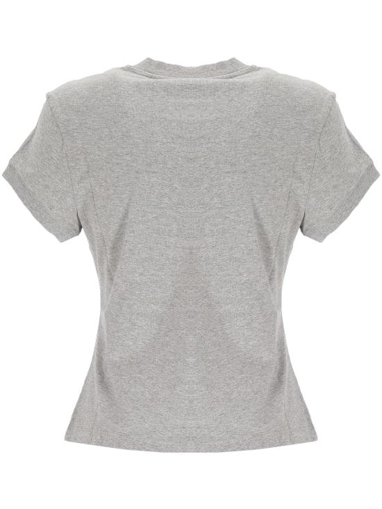 26SS 오프화이트 반팔 티셔츠 2AA112S26JER002 W057 GREY MELANGE HAUTE RED - OFF WHITE