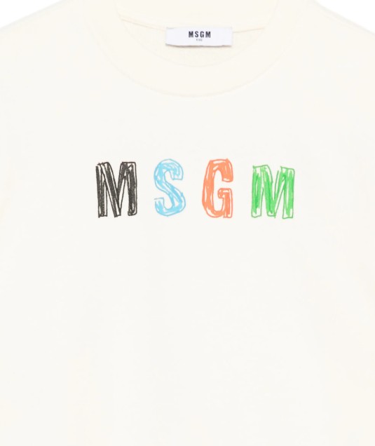 26SS [키즈] 엠에스지엠 티셔츠 S6MSJBSW237 013 Crema cream - MSGM