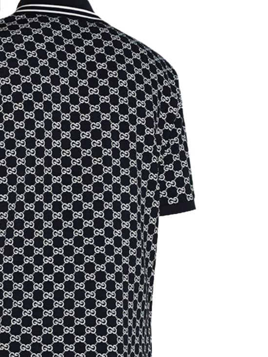 26SS 구찌 코튼 피케 자카드 폴로 셔츠 788024 XJHH74137 Blue - GUCCI