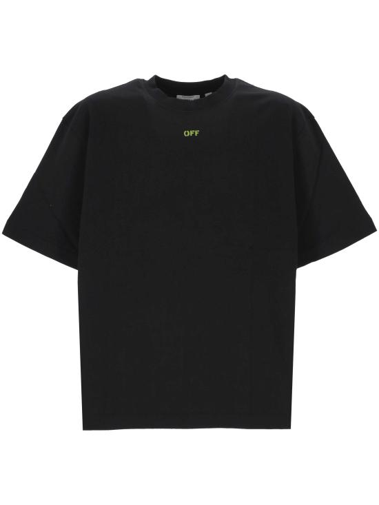 26SS 오프화이트 반팔 티셔츠 44MAA120S26J002 001 Black