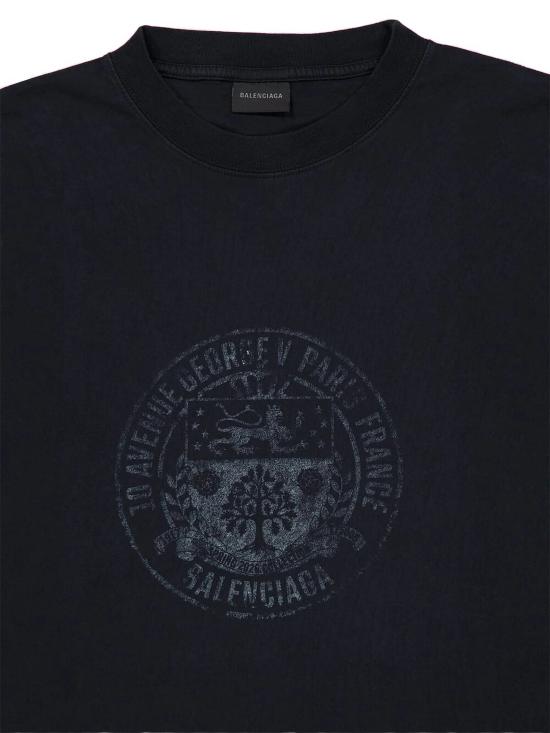 26SS 발렌시아가 반팔 티셔츠 850261 TTVV31041 Faded Washed Black - BALENCIAGA