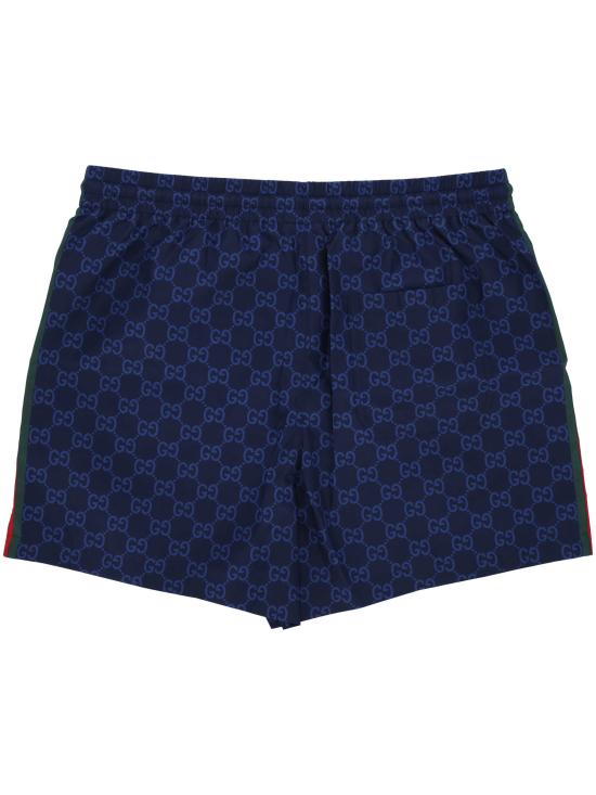 26SS 구찌 프린트 포플린 테크 스윔 쇼츠 815602 XHAJ34735 NAVY MC - GUCCI