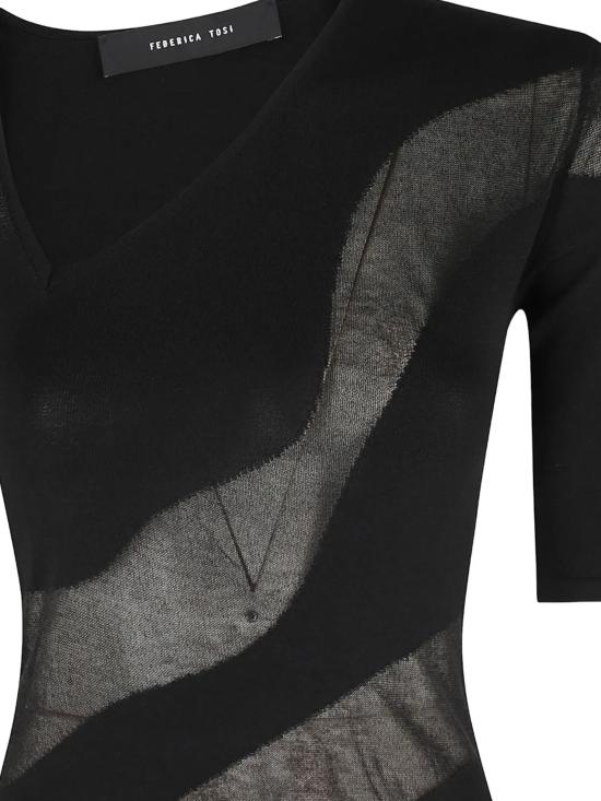 26SS 페데리카 토시 스웨터 42005450 29 Black - FEDERICA TOSI