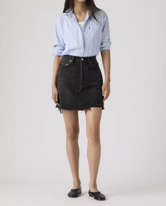 26SS 리바이스 미디 스커트 005LW 0002 Black - LEVI'S