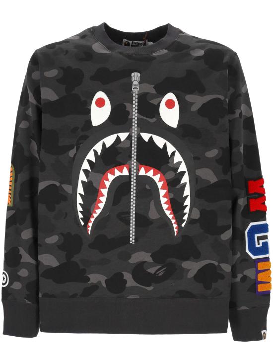 26SS 베이프 긴팔 티셔츠 001SWM301007M BLACK Black