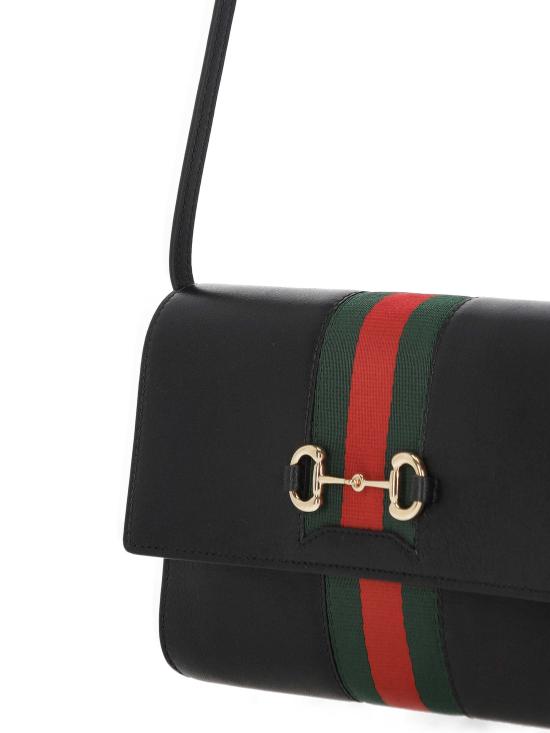 26SS 구찌 홀스빗 웹 스트랩 지갑 867120 AAGOQ1057 Black - GUCCI