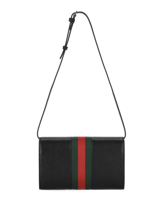 26SS 구찌 홀스빗 웹 스트랩 지갑 867120 AAGOQ1057 Black - GUCCI