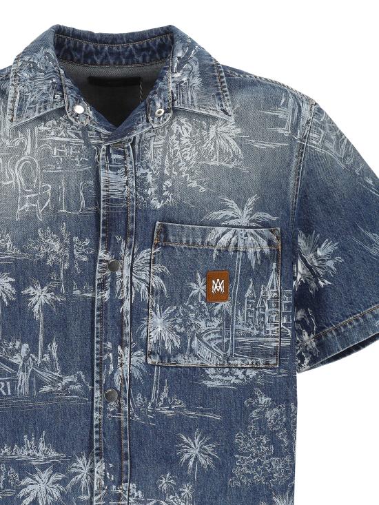 26SS 아미리 반팔 셔츠 AMTOSH1121 922 HARBOR INDIGO - AMIRI