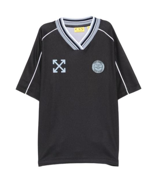 26SS [키즈] 오프화이트 티셔츠 44BAA018S26J001 Black