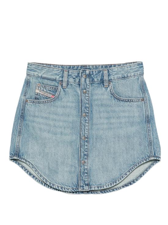 26SS 디젤 드-아드 데님 버튼-프론트 미니스커트 A17916 0IRAC01