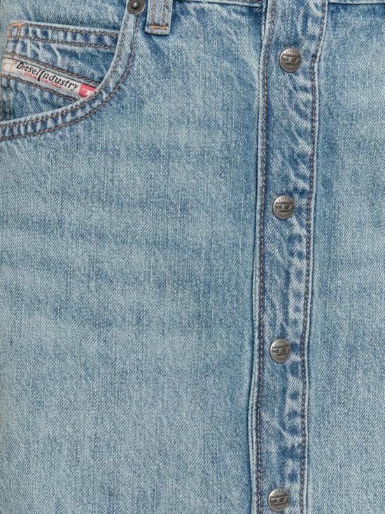 26SS 디젤 드-아드 데님 버튼-프론트 미니스커트 A17916 0IRAC01 - DIESEL