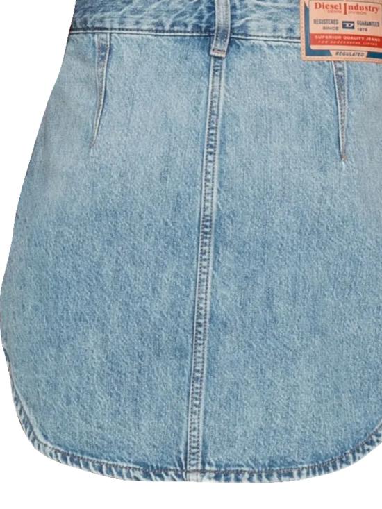 26SS 디젤 드-아드 데님 버튼-프론트 미니스커트 A17916 0IRAC01 - DIESEL