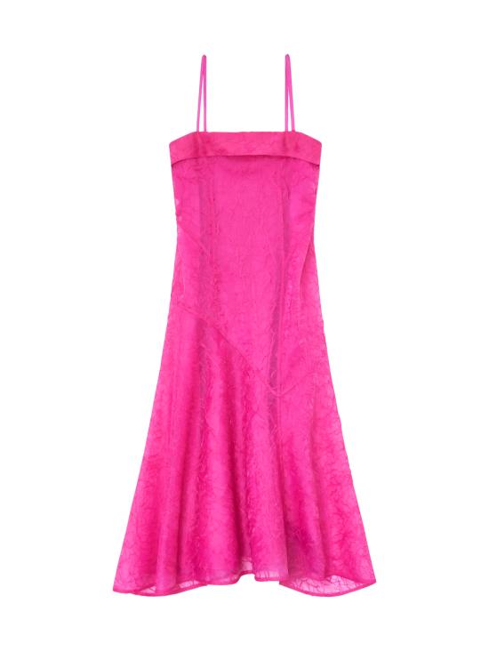26SS 가니 미디 원피스 A1030436 09Z RASPBERRY ROSE