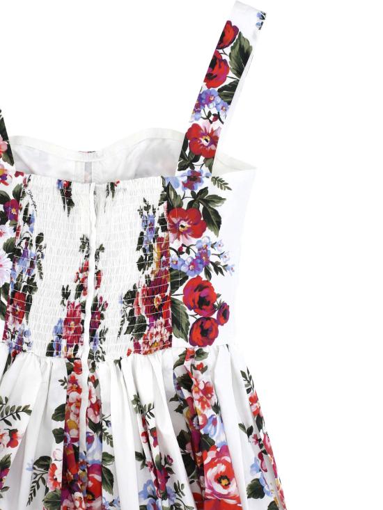 26SS 돌체앤가바나 플라워 부케 프린트 코튼 드레스 F6TTGT HS5UUHA5ZO MAZZ FIORI BIANCO - DOLCE & GABBANA
