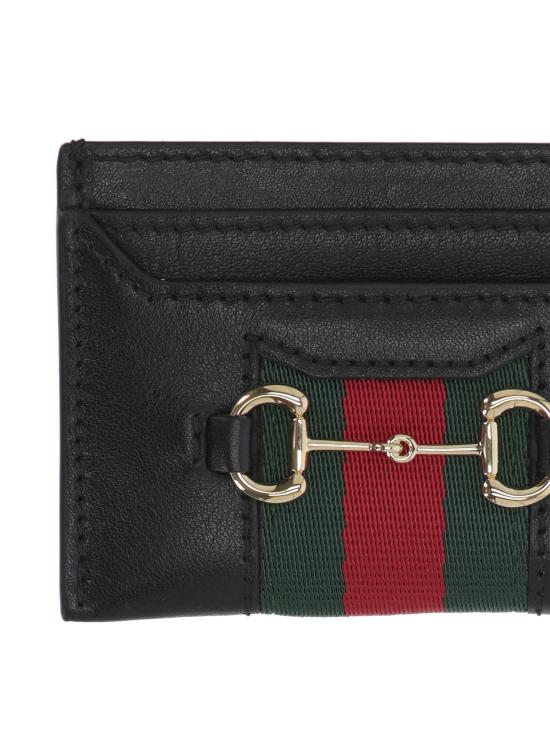 26SS 구찌 홀스빗 웹 카드 케이스 867122 AAGF71053 BLACK VRV - GUCCI