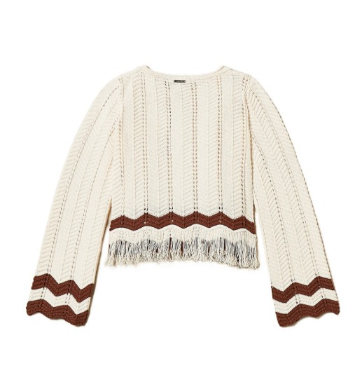 26SS [키즈] 트윈셋 캐시미어 니트 261GJ3024 13198 Milk dark root - TWINSET