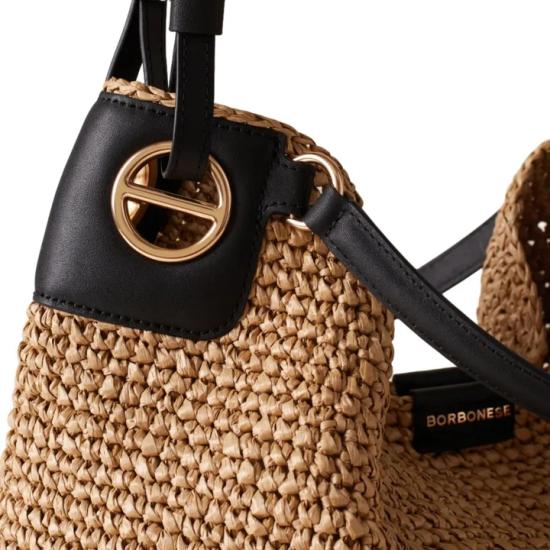 26SS 보르보네제 숄더백 910101940187 Y31 Naturale nero - BORBONESE