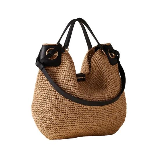 26SS 보르보네제 숄더백 910101940187 Y31 Naturale nero - BORBONESE