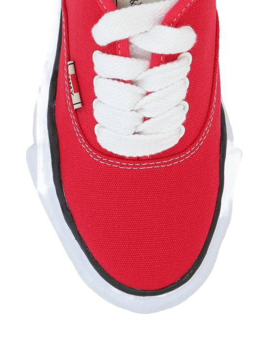 26SS 메종 미하라 야스히로 베이커 OG 솔 캔버스 로우 컷 A02FW704 RED - MAISON MIHARA YASUHIRO