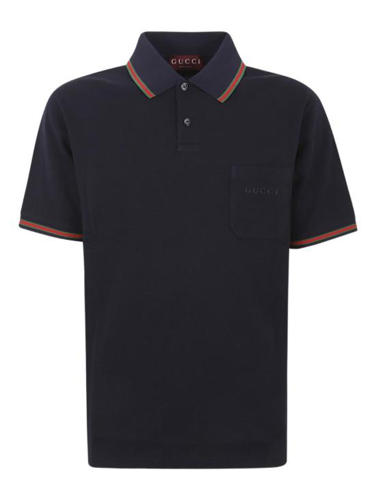 26SS 구찌 코튼 폴로 셔츠 795174 XJEOX4794 Blue navy