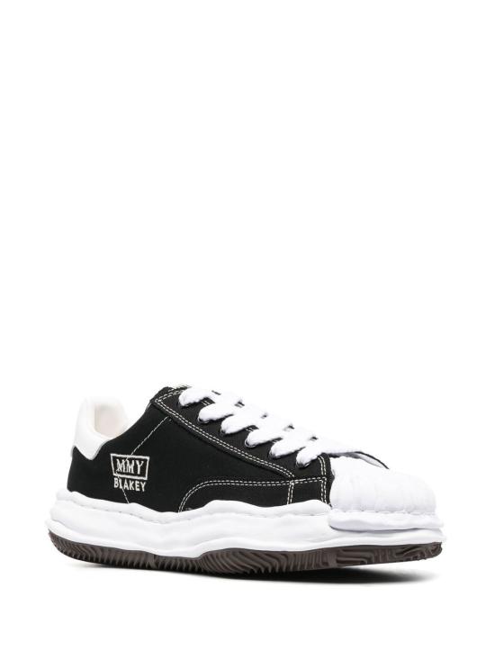 26SS 메종 미하라 야스히로 블레이키 OG 솔 캔버스 로우탑 스니커즈 A08FW735 BLACK - MAISON MIHARA YASUHIRO