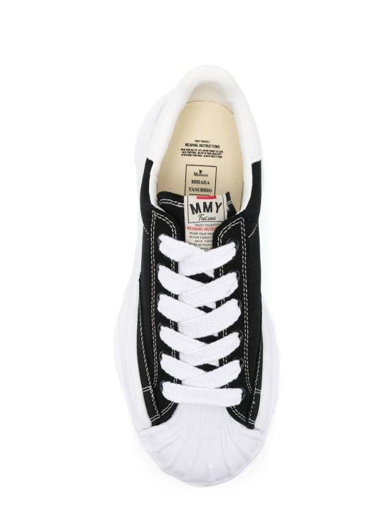 26SS 메종 미하라 야스히로 블레이키 OG 솔 캔버스 로우탑 스니커즈 A08FW735 BLACK - MAISON MIHARA YASUHIRO