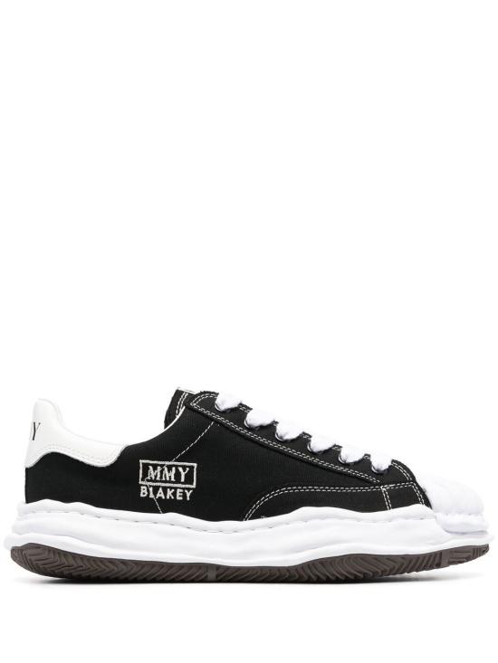 26SS 메종 미하라 야스히로 블레이키 OG 솔 캔버스 로우탑 스니커즈 A08FW735 BLACK