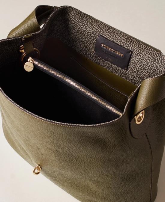 26SS 보르보네제 숄더백 910102920196 644 OLIVE CLAY GREY - BORBONESE