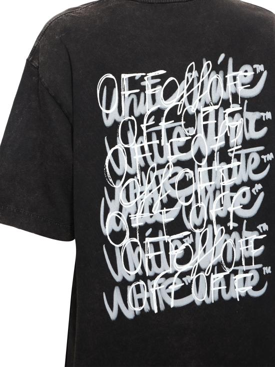 26SS 오프화이트 반팔 티셔츠 2AA134S26JER003 W020 MARBLE BLACK WHITE - OFF WHITE