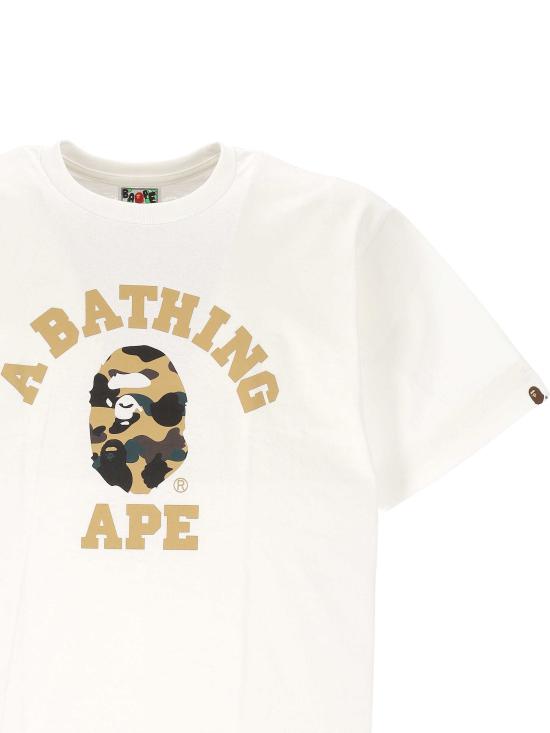 26SS 베이프 반팔 티셔츠 001TEM301013M WHXYE WHITE X YELLOW - BAPE