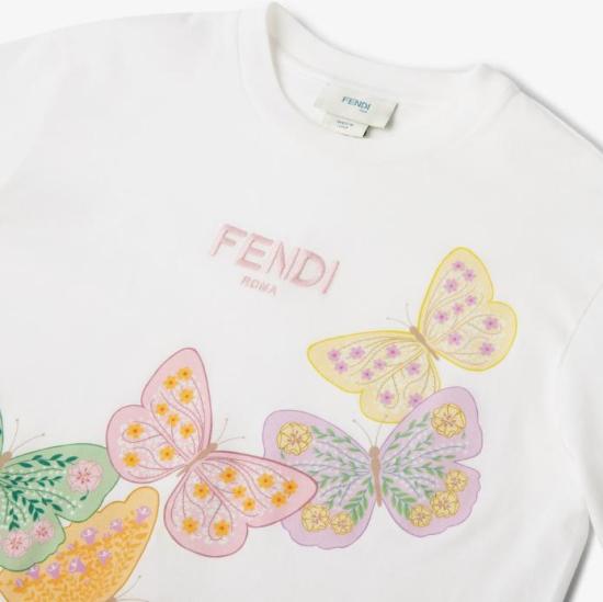 26SS [키즈] 펜디 티셔츠 JFI409 7AJF0TU9 Gesso - FENDI