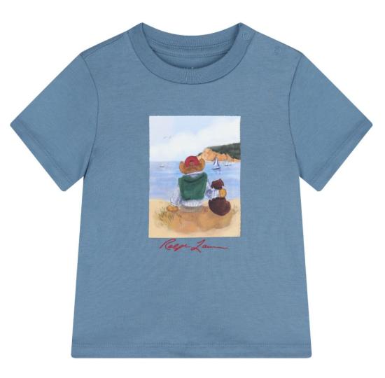 26SS [키즈] 폴로 랄프로렌 티셔츠 320A12424 001 Bear camp blue