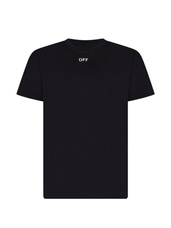 26SS [키즈] 오프화이트 티셔츠 44GAA001S26J003 Black