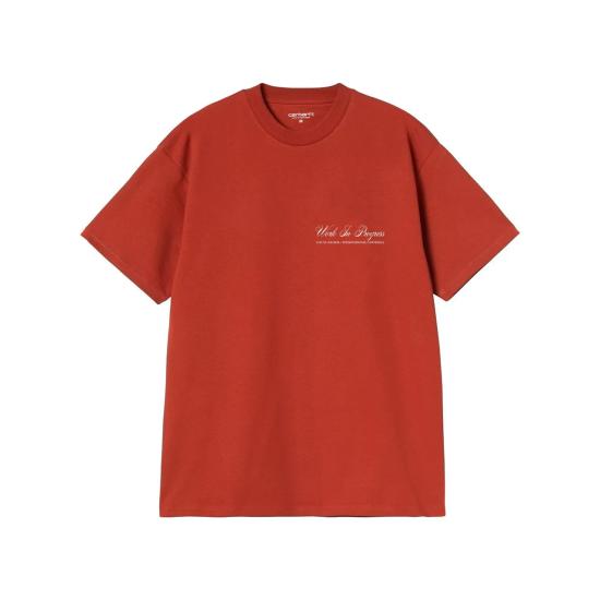 26SS 칼하트 WIP 숏슬리브 클라우드 하트 티셔츠 I036244 3IXXXOXIDE RED