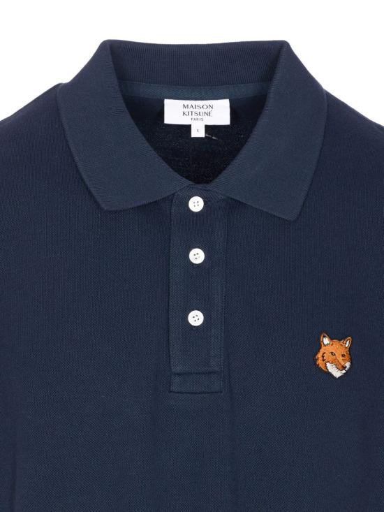 26SS 메종키츠네 폭스 헤드 레귤러 폴로 티셔츠 PM00209KP0002 0413 Classic navy - MAISON KITSUNE
