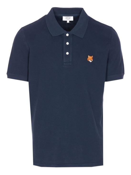 26SS 메종키츠네 폭스 헤드 레귤러 폴로 티셔츠 PM00209KP0002 0413 Classic navy