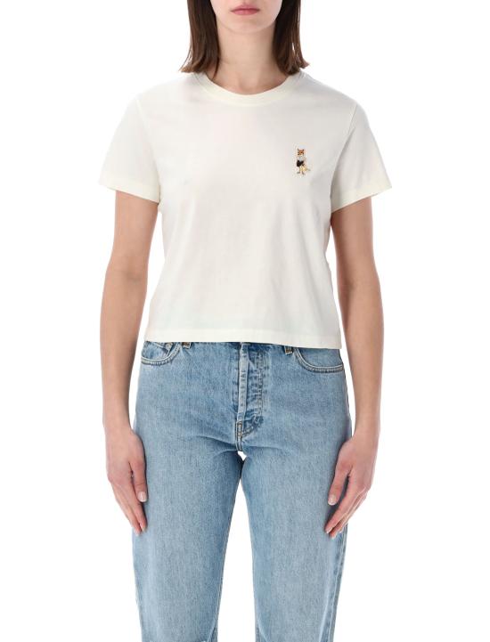 26SS 메종키츠네 드레스드 폭스 베이비 티셔츠 QW00113KJ7026 0443 DOVE