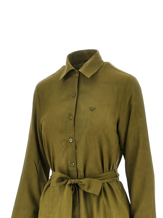 26SS 엠포리오 아르마니 미디 원피스 EW000817 AF20252U7016 Verde militare - EMPORIO ARMANI