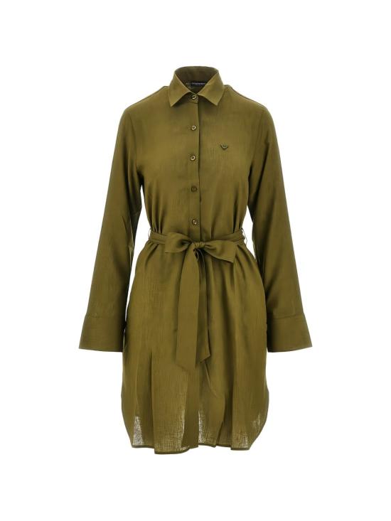26SS 엠포리오 아르마니 미디 원피스 EW000817 AF20252U7016 Verde militare