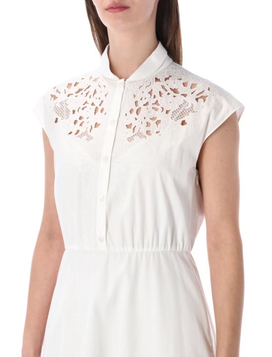 26SS 발렌티노 가라바니 미디 원피스 8B3VAJR59VN 0BO Bianco - VALENTINO GARAVANI