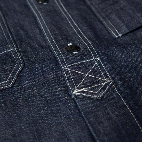  스튜디오 다치산 데님 셔츠 스튜디오 다르티장 [5333 B] 셀비지 샴브레이 워크  원워시 - STUDIO D'ARTISAN