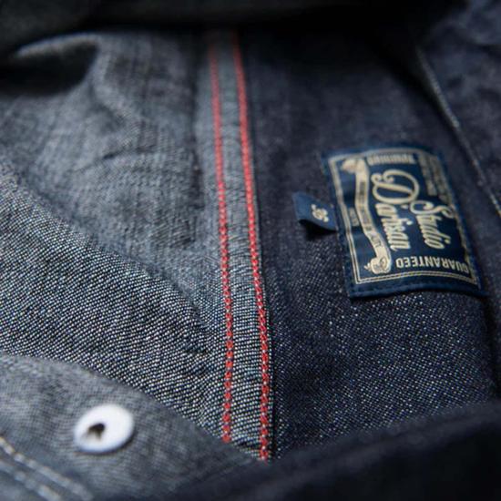  스튜디오 다치산 데님 셔츠 스튜디오 다르티장 [5333 B] 셀비지 샴브레이 워크  원워시 - STUDIO D'ARTISAN