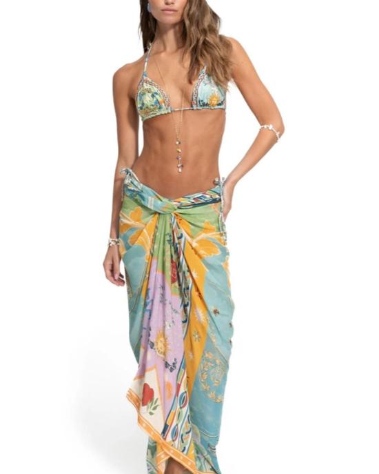  Agua Bendita 비치용품 아구아 벤디타 마린 파레오 커버업 마린 솔스티스 - OTHER BRANDS