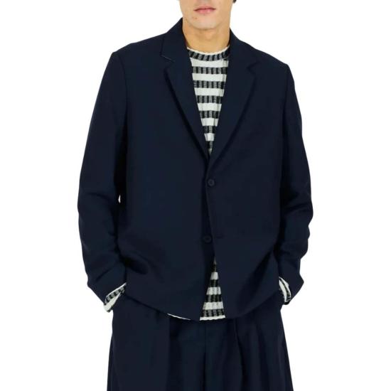  크로스트 수트 자켓 에코 더블 버튼 블레이저 네이비 - KROST