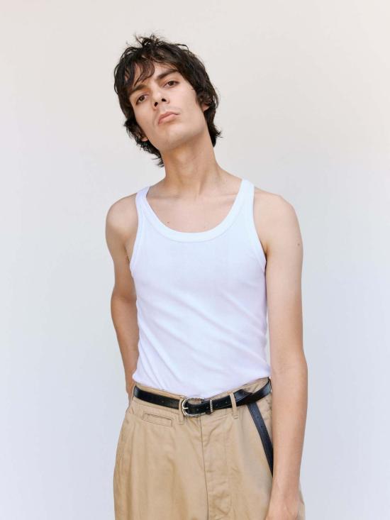  더 레터스 민소매 티셔츠 레터스 코튼 랜덤 텔레코 립 탱크탑 - THE LETTERS