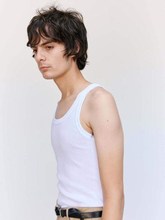  더 레터스 민소매 티셔츠 레터스 코튼 랜덤 텔레코 립 탱크탑 - THE LETTERS